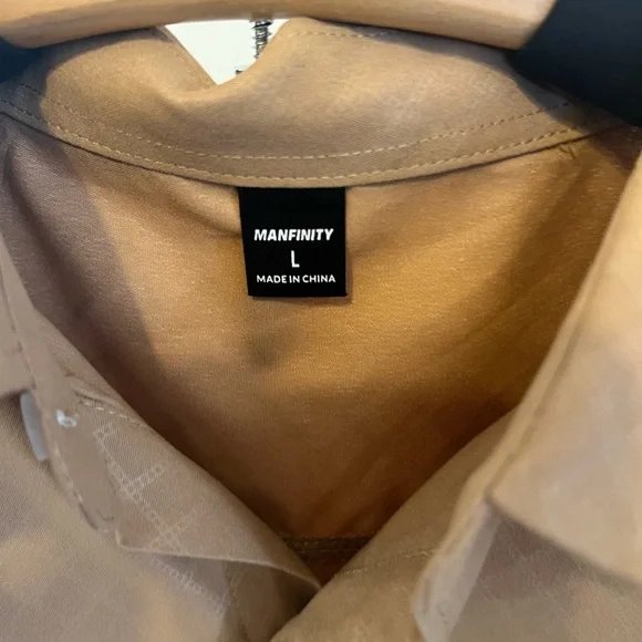 Long sleeve men’s brown dress shirt - Picture 3 of 4